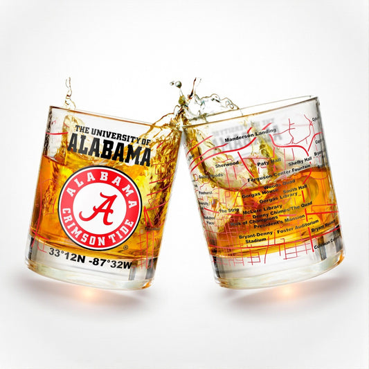 University of Alabama Whiskey Glass Set - Set of 2