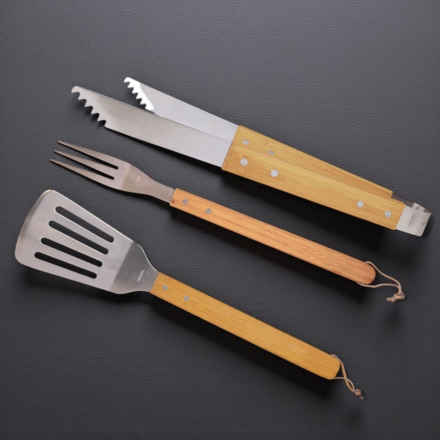 Custom Logo Personalized Bamboo Barbeque Tools Gift Set