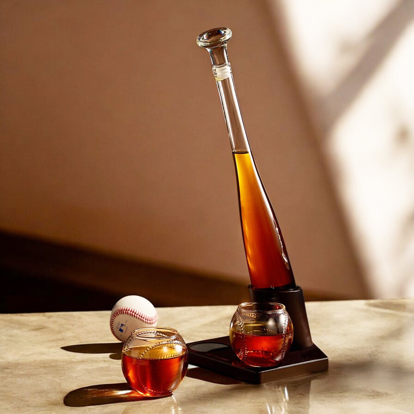 Baseball Personalized Decanter and Glasses Gift Set