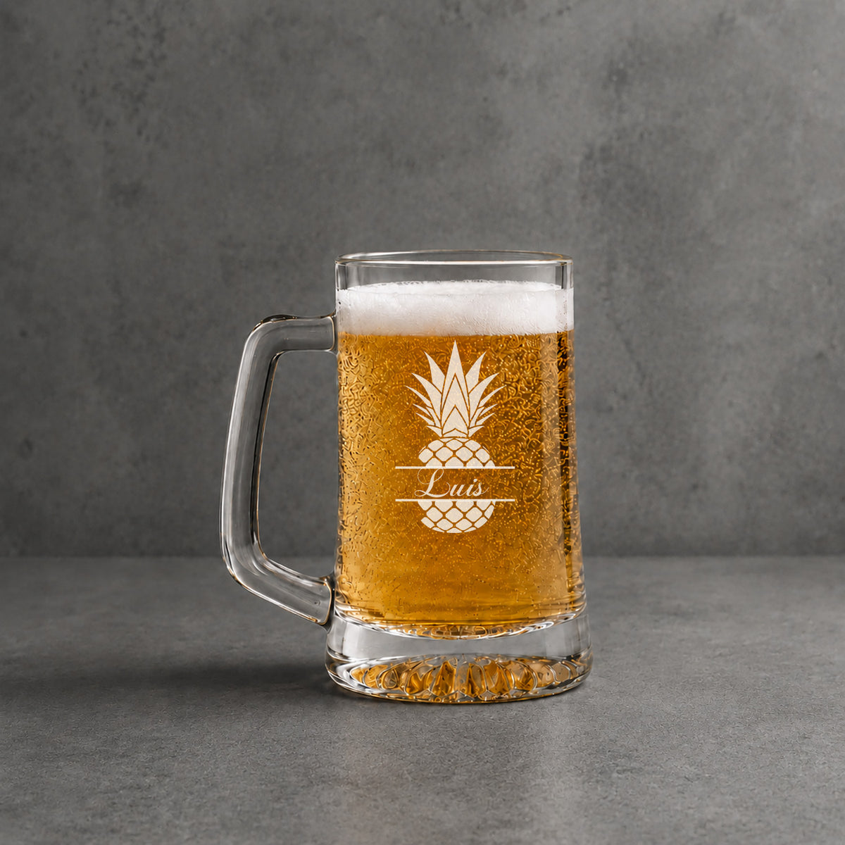 Pineapple Personalized Beer Glass