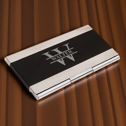 Monogram Personalized Business Card Case