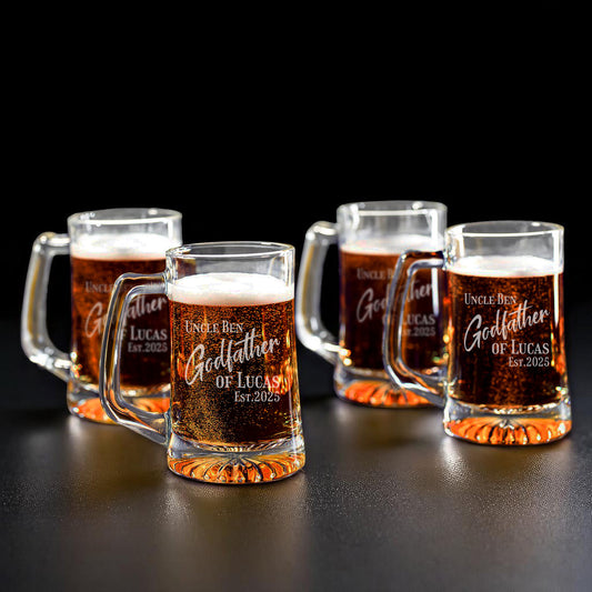 Godfather Personalized Beer Mug Glass Set - 4pc