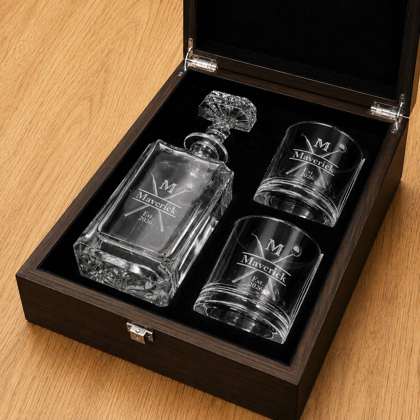Medical Professionals Personalized Classic Whiskey Decanter with Glasses Gift Set