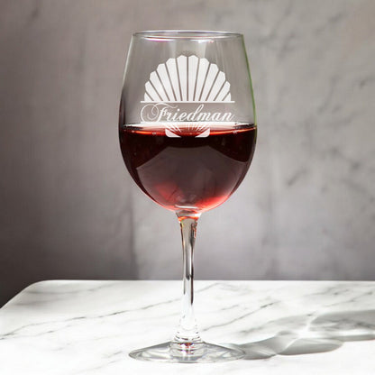 Seashell Personalized Wine Decanter with Wine Glass Set