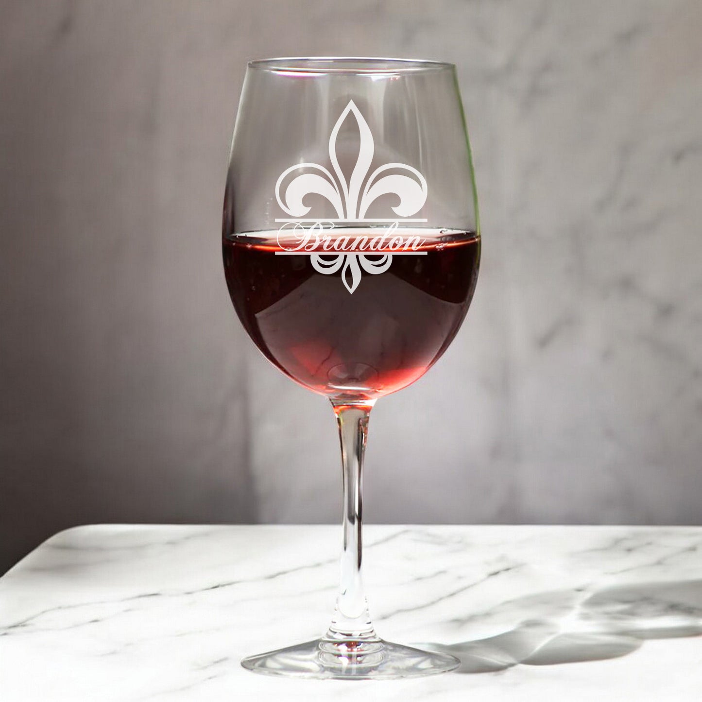 Fleur De Lis Personalized Beer Mug and Wine Glass Gift Set