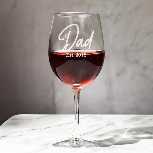 Dad Personalized Wine Glass