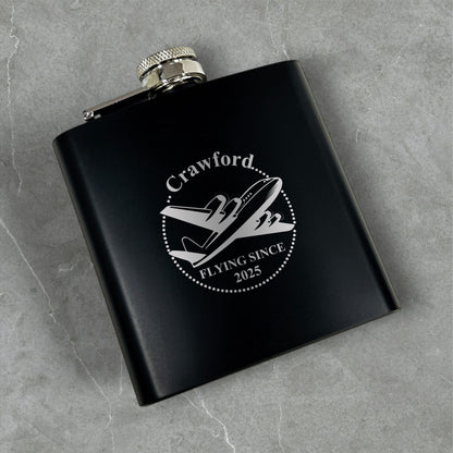 Aviator Pilot Personalized Metal Flask
