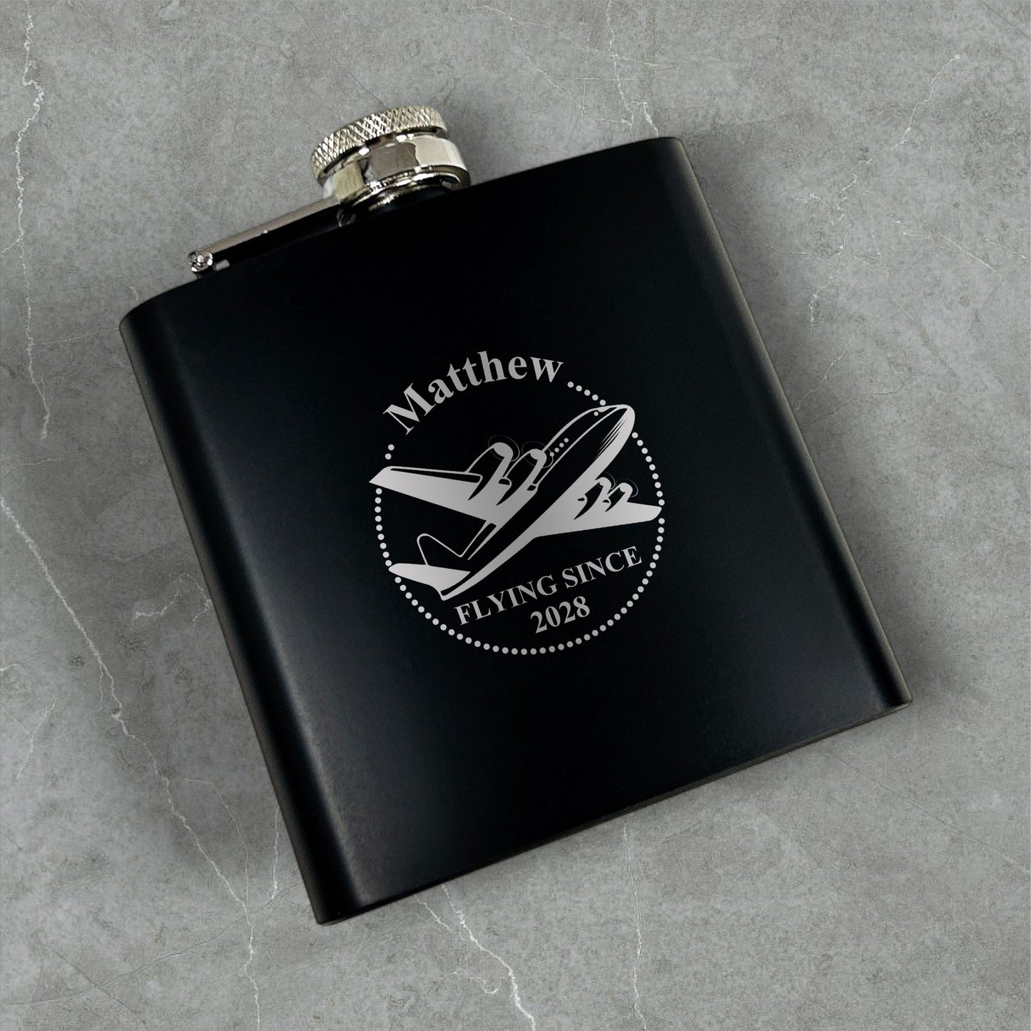 Aviator Pilot Personalized Metal Flask