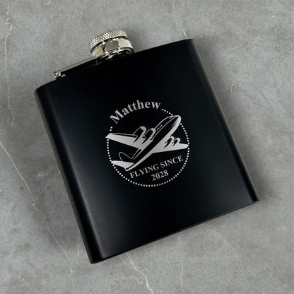 Aviator Pilot Personalized Metal Flask