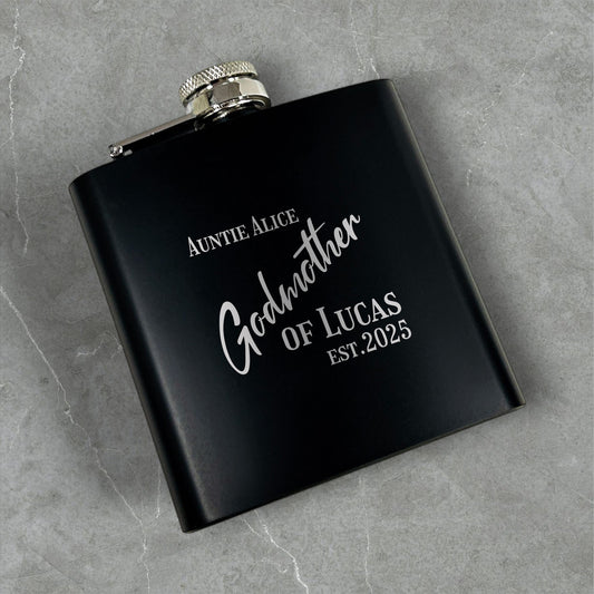 Godmother Personalized Metal Flask