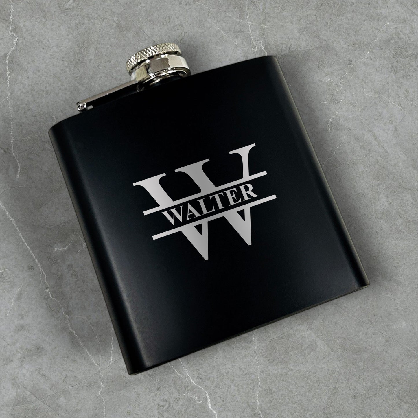 Monogram Personalized Metal Flask