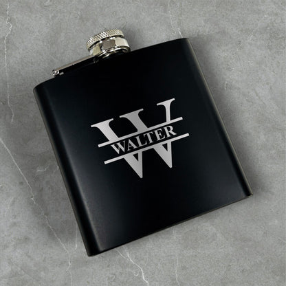 Monogram Personalized Metal Flask
