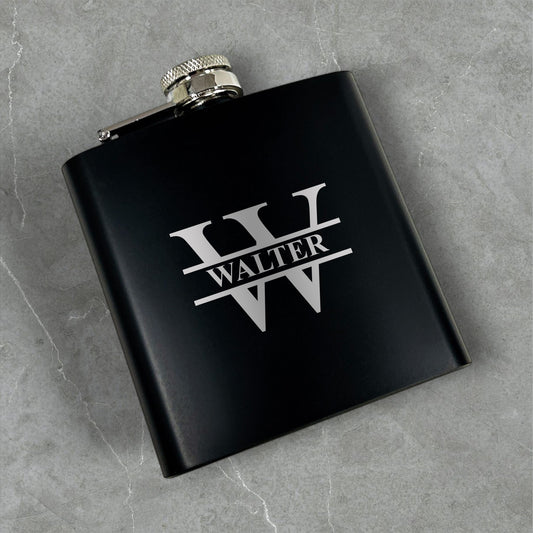 Monogram Personalized Metal Flask
