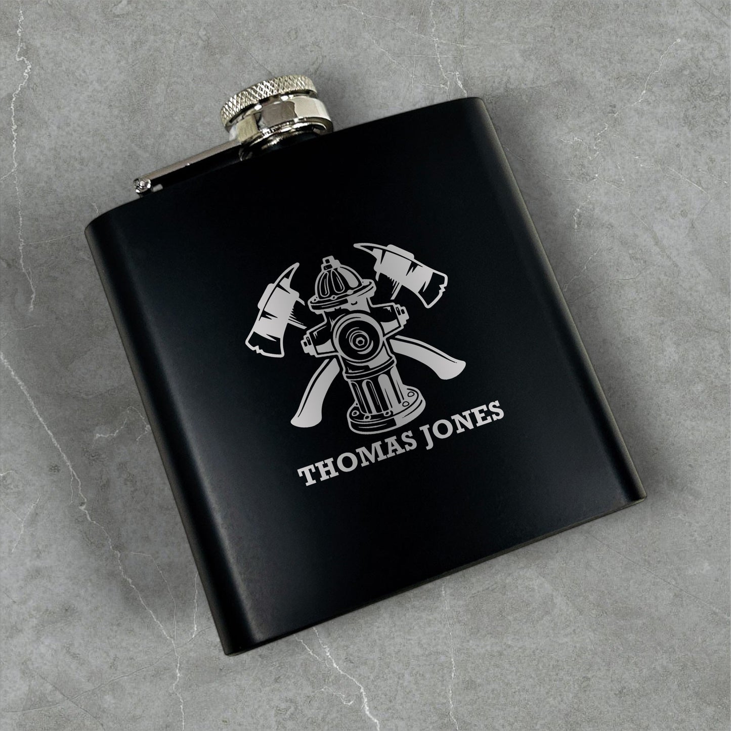 Firefighter Personalized Metal Flask