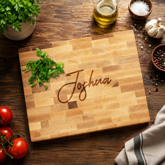 Signature Personalized Butcher Block Cutting Board