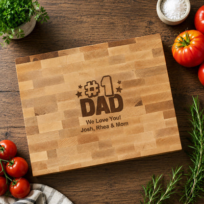 Dad Personalized Butcher Block Cutting Board