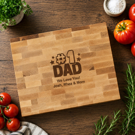 Dad Personalized Butcher Block Cutting Board