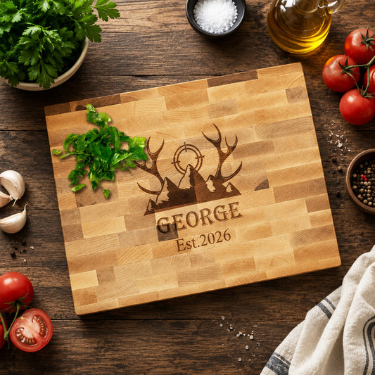 Hunting Personalized Butcher Block Cutting Board