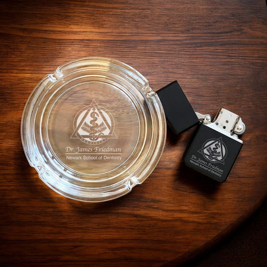 Medical Professionals Personalized Cigarette Ashtray and Lighter