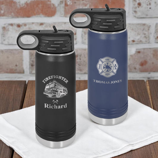 Firefighter Personalized 20 oz Insulated Water Bottle