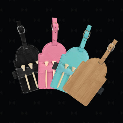 Golf Personalized Golf Bag Tag and Tee Holder