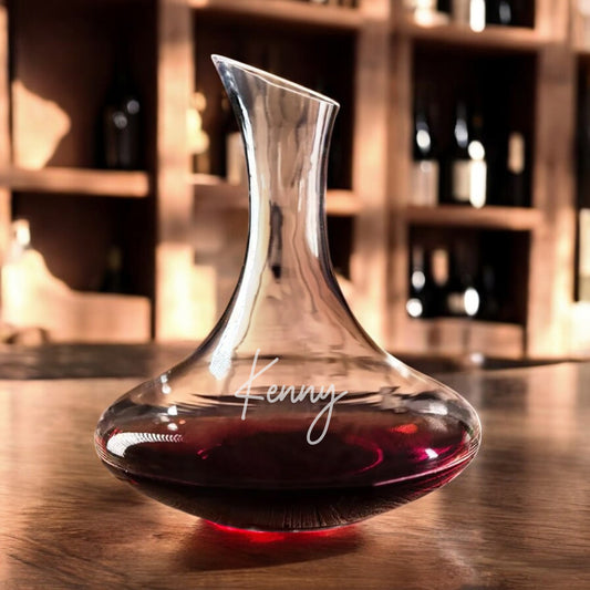 Signature Collection Personalized Wine Decanter with Stemless Wine Glass Set
