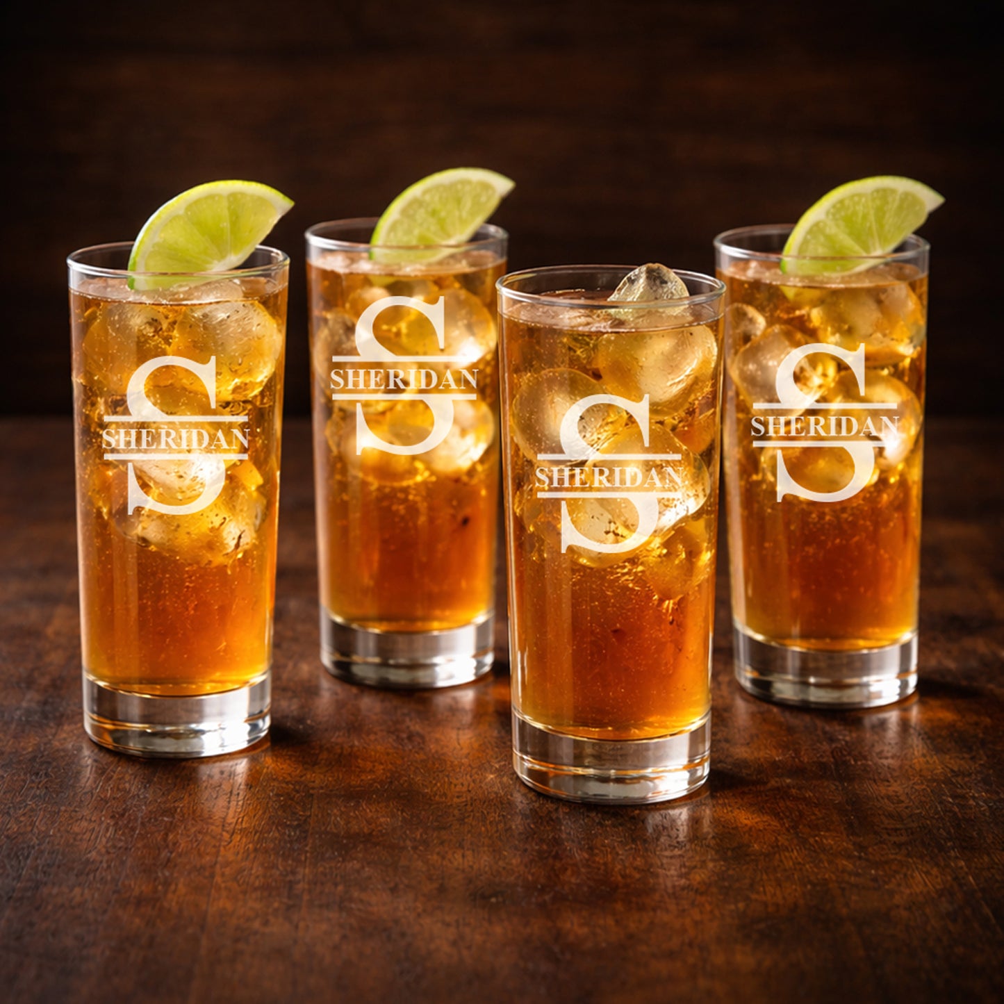 Monogram Engraved Highball Glass