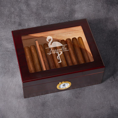 Flamingo Personalized Cigar Humidor 50 Count