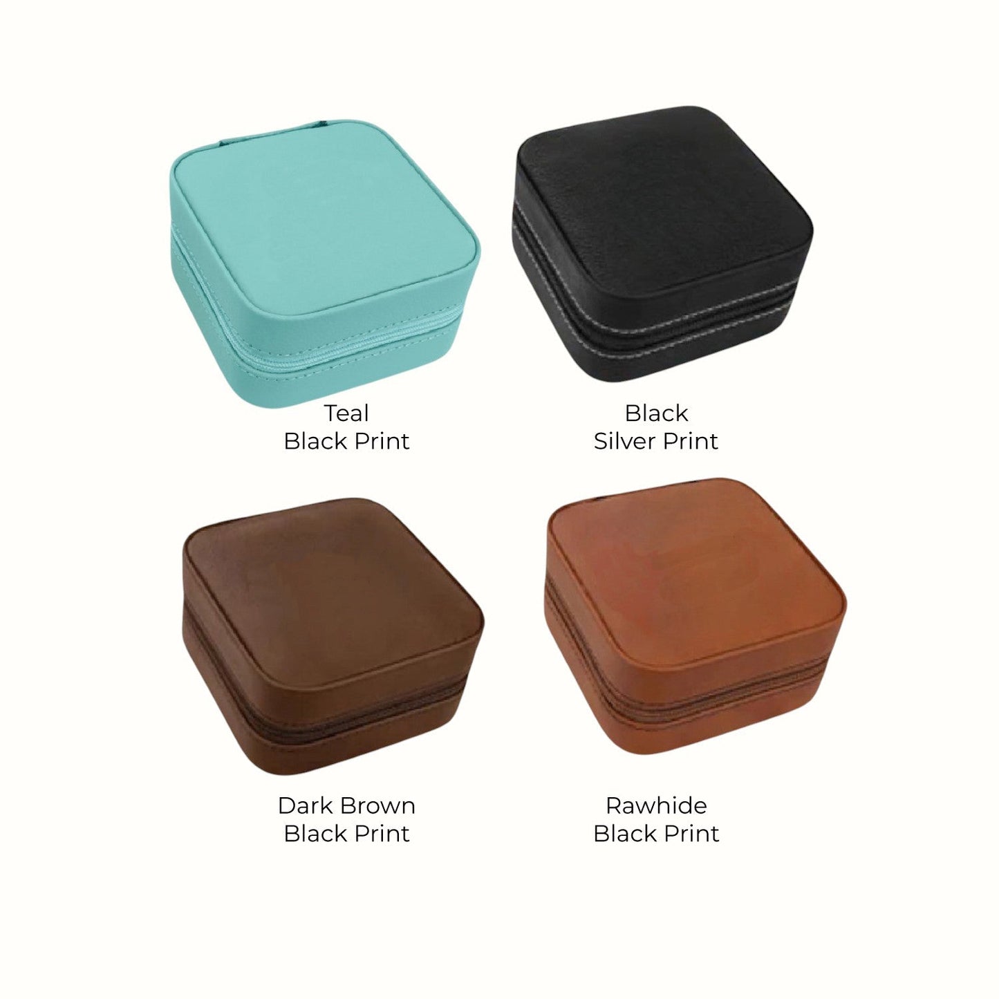 Starfish Personalized Leather Travel Jewelry Case