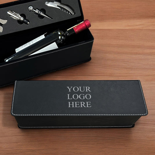 Custom Logo Personalized Leather Wine Bottle Accessory Gift Box