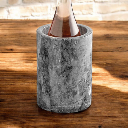 Godmother Engraved Champagne Glasses with Marble Bottle Chiller Set