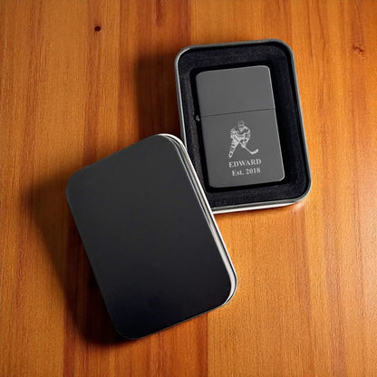 Hockey Personalized Cigar Lighter & Super Size Beer Mug Gift Set