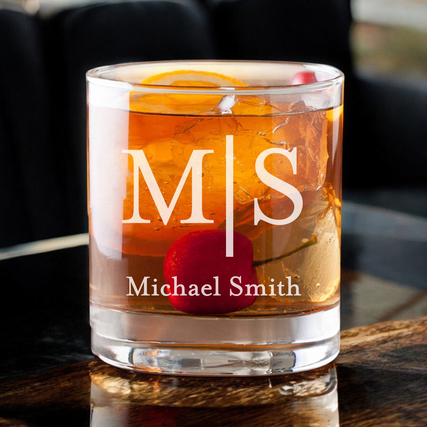 Monogram Personalized Legacy Reserve Whiskey Decanter with Rocks Glasses - 3 pc