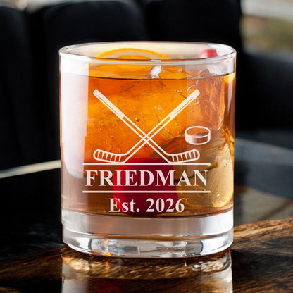 Hockey Personalized Legacy Reserve Whiskey Decanter with Rocks Glasses - 3 pc