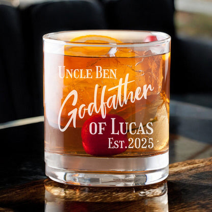 Godfather Personalized Whiskey Decanter with Whiskey Rocks Glasses Set - 3pc