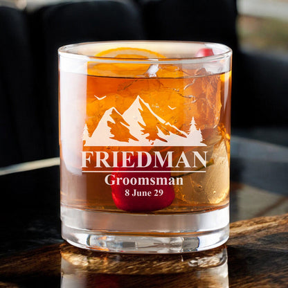 Groomsmen Personalized Legacy Reserve Whiskey Decanter with Rocks Glasses - 3 pc