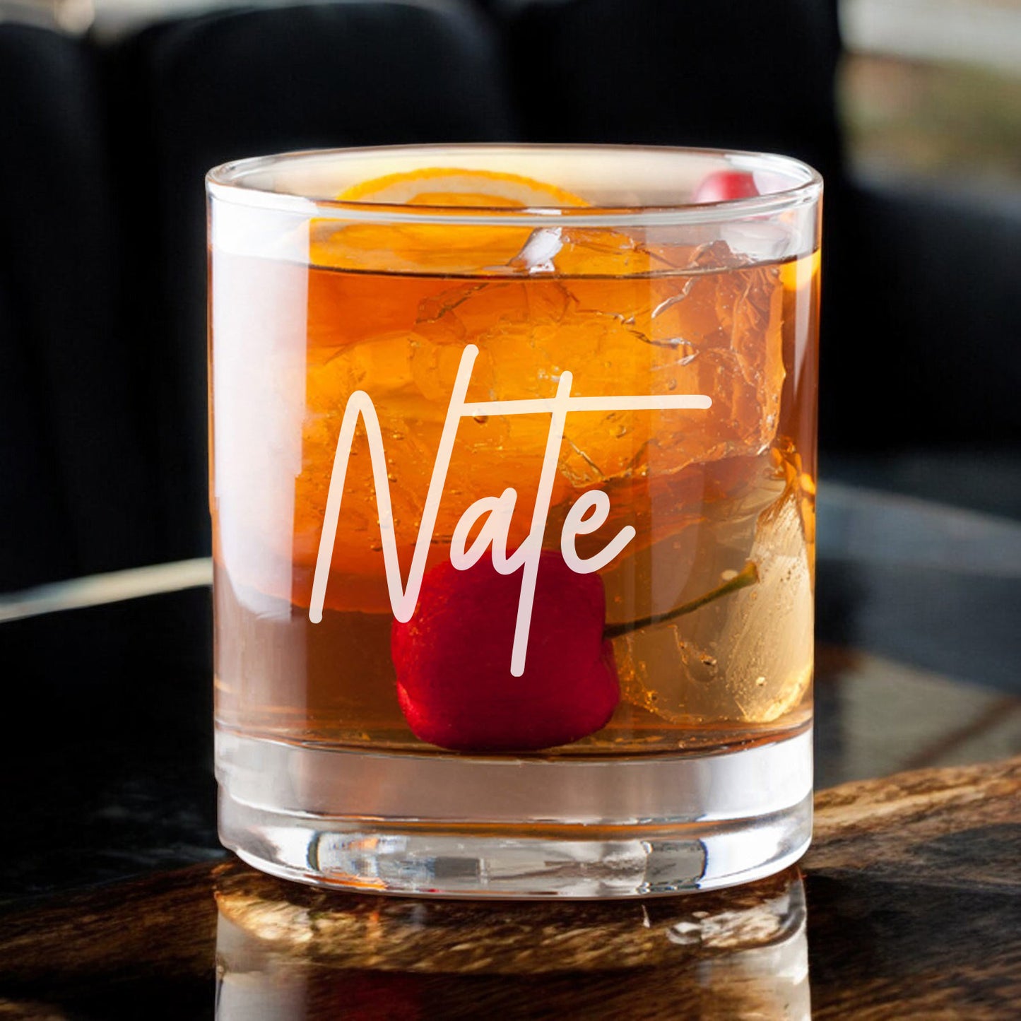 Signature Collection Personalized Whiskey Decanter with Whiskey Rocks Glasses Set - 3pc