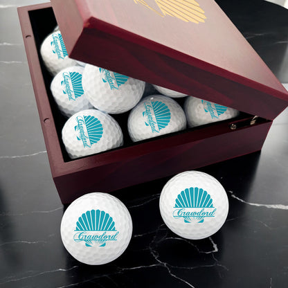 Seashell Personalized Golf Ball Gift Set