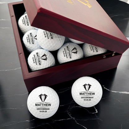 Groomsmen Personalized Golf Ball Gift Set