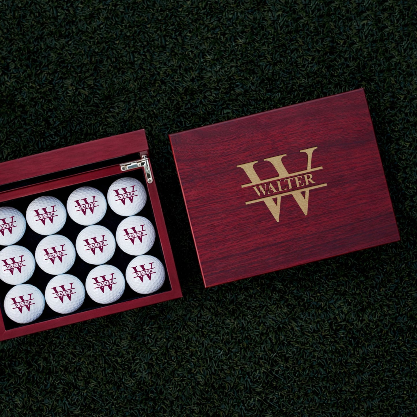 Monogram Personalized Golf Ball Gift Set