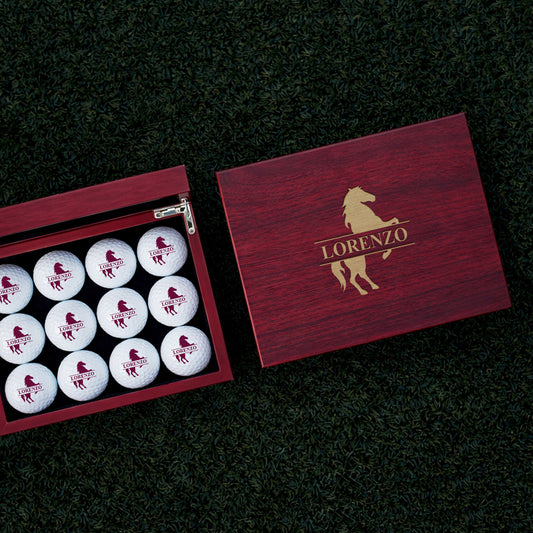 Equestrian Horse Personalized Golf Ball Gift Set