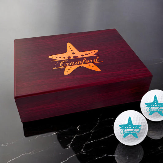 Starfish Personalized Golf Ball Gift Set