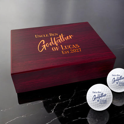 Godparent Personalized Golf Ball Gift Set