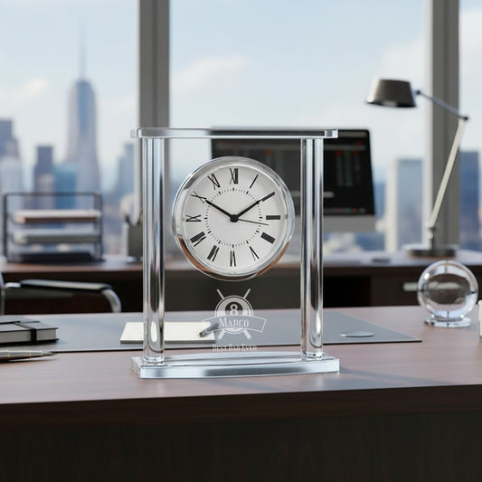 Pool Billiard Eight-Ball Personalized Square Glass Clock