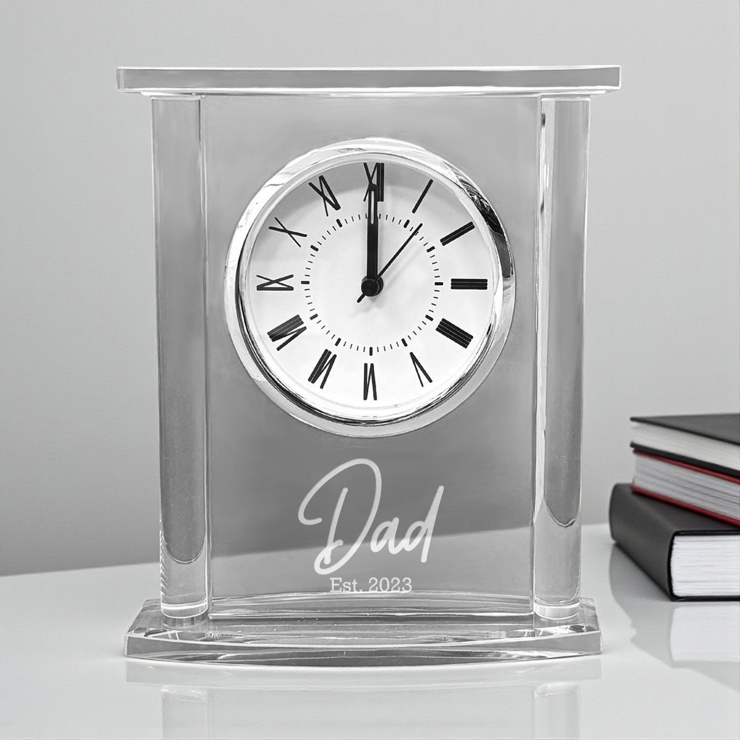 Dad Personalized Glass Square Clock
