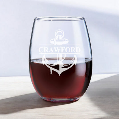 Anchor Personalized Wine Decanter with Wine Glass Set