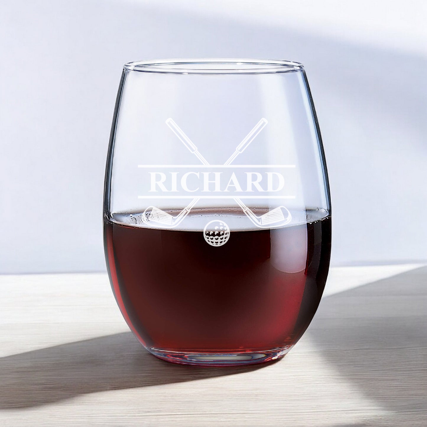 Golf Personalized Wine Decanter with Wine Glass Set