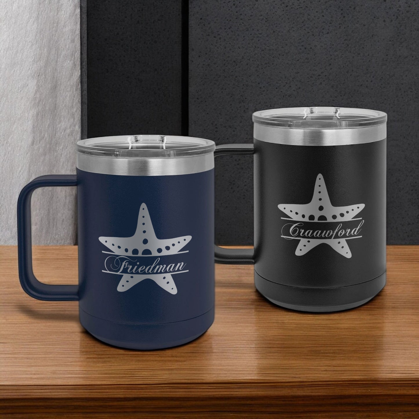 Starfish Personalized 15 Oz Vacuum Insulated Travel Mug