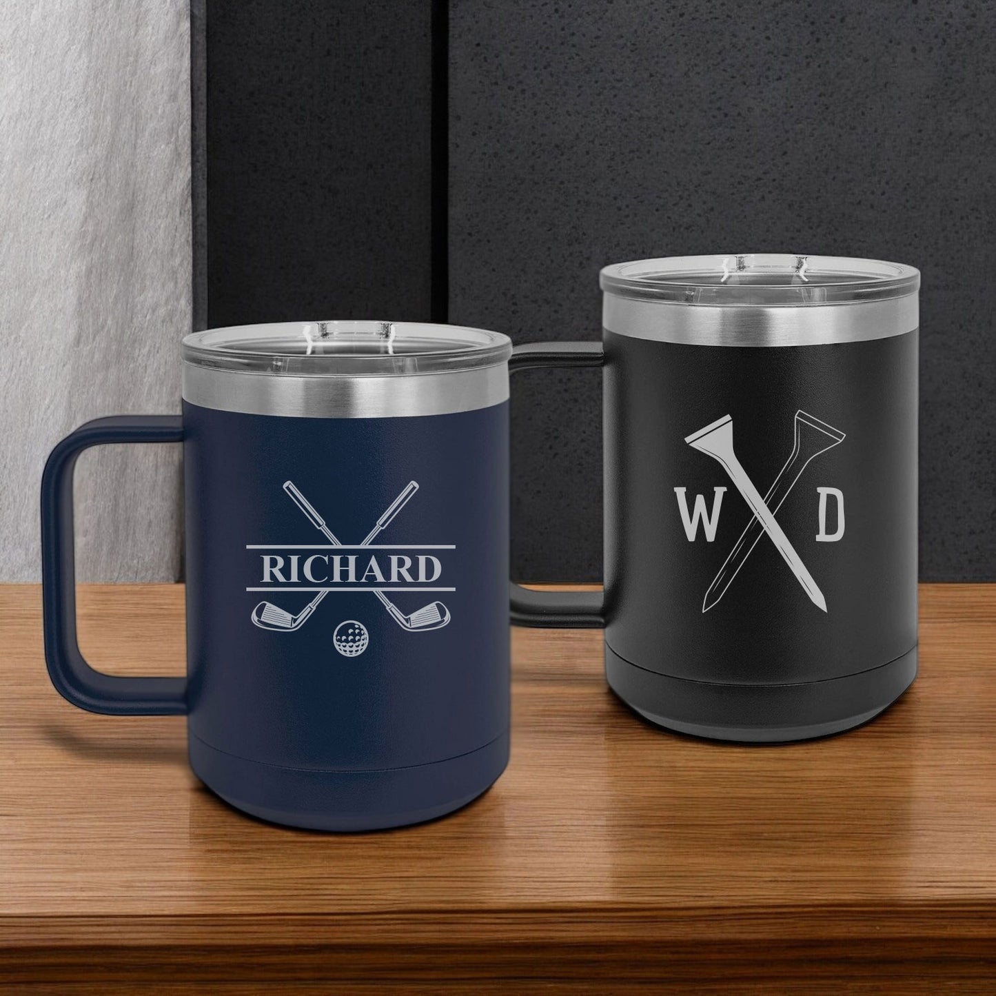 Golf Personalized 15 oz Vacuum Insulated Stainless Steel Travel Mug