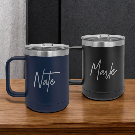 Signature Collection Personalized 15 oz Vacuum Insulated Stainless Steel Travel Mug